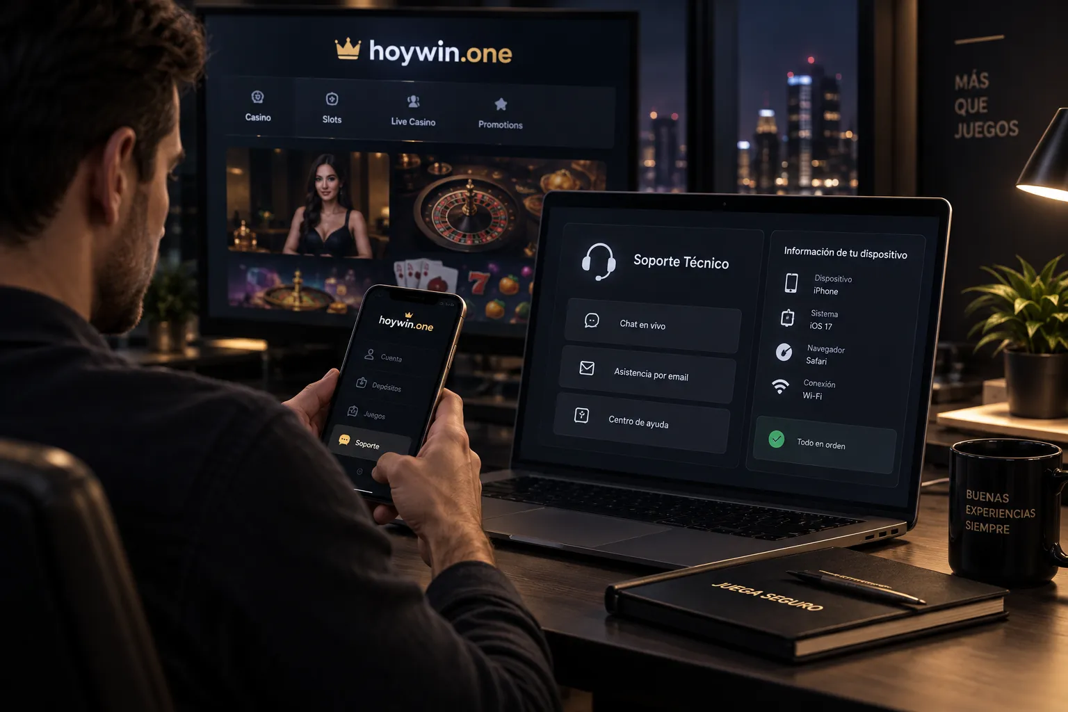 Usuario preparando los datos para reportar un problema con un juego de casino
