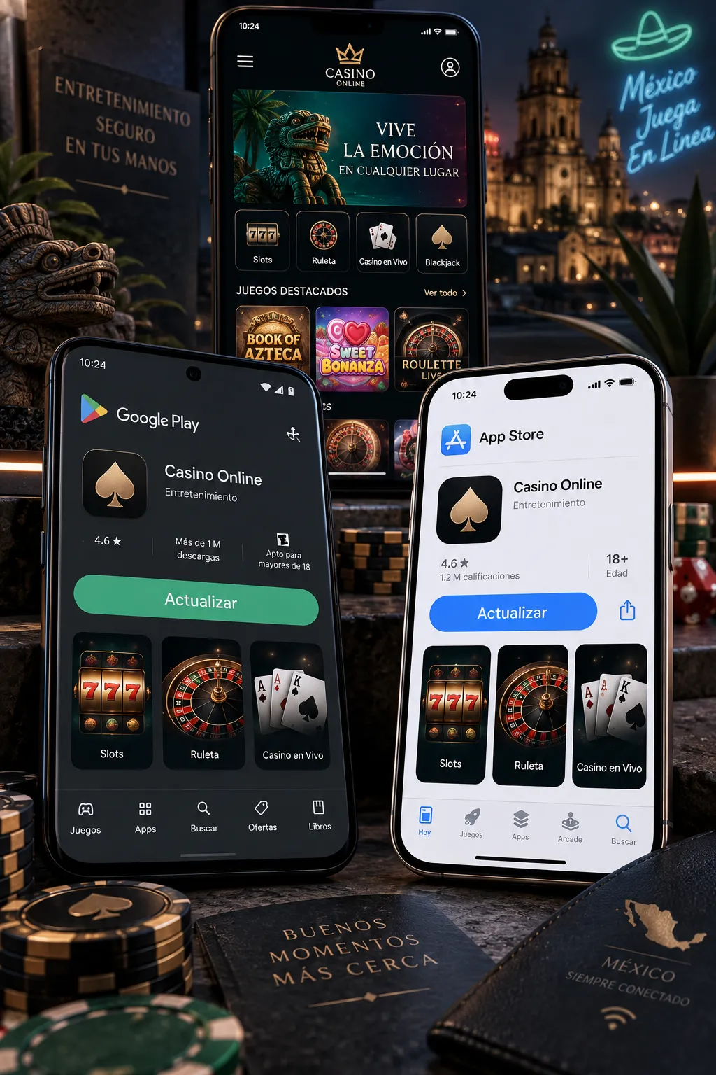Actualización del navegador desde un celular para jugar casino online