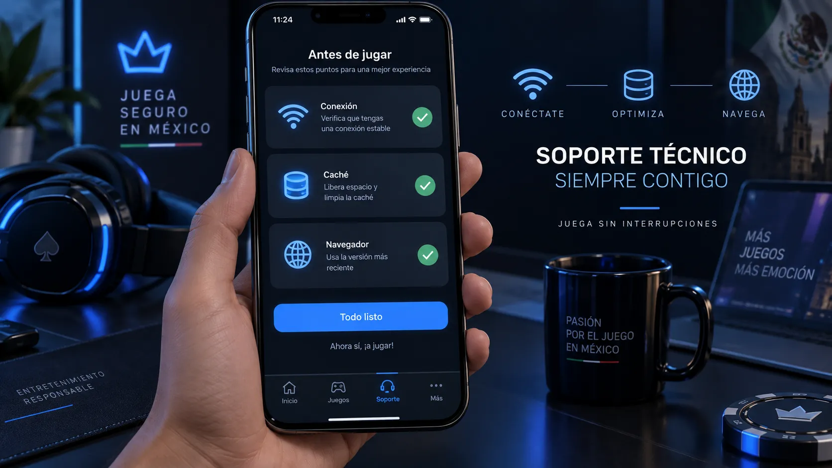 Revisión de conexión y navegador para corregir problemas de juegos online