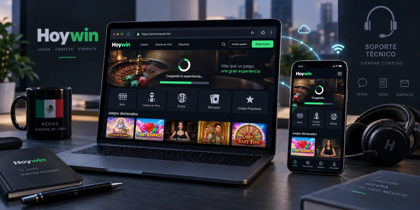 Revisión del navegador y la conexión para abrir el casino de Hoywin